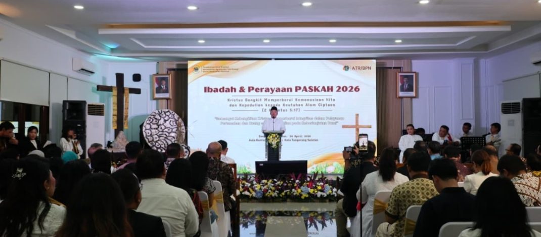 Hadiri Perayaan Paskah Kementerian ATR/BPN, Menteri Nusron: Paskah Membangun Semangat Kebangkitan Bangsa
